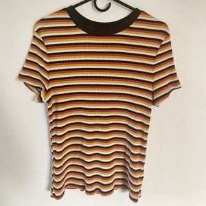 No Boundaries striped ribbed t shirt size XL
